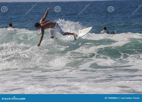 Surfing in Florianopolis - Santa Catarina, Brazil Editorial Photography