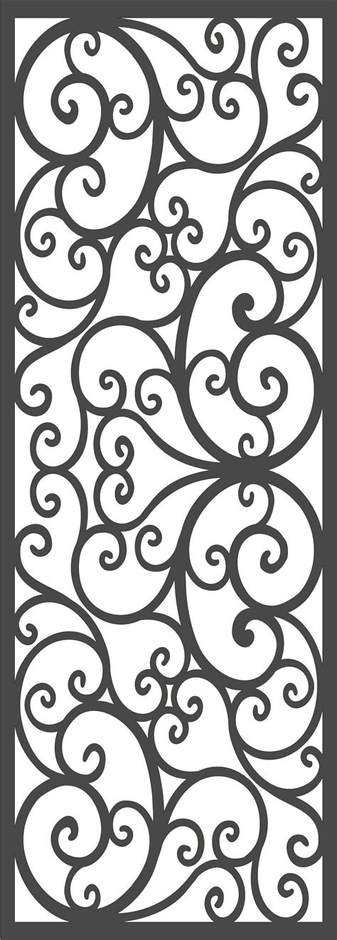 Laser Cut Room Divider Seamless Floral Lattice Stencil Design Free Dxf