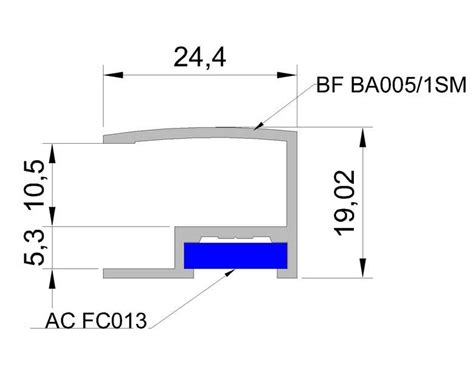 Baget № 5 алюминиевый багетный профиль (Золото, серебро, бронза ...
