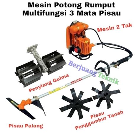 Jual Mesin Potong Rumput 2 Tak Multifungsi 328 Komplit Penyiang Gulma