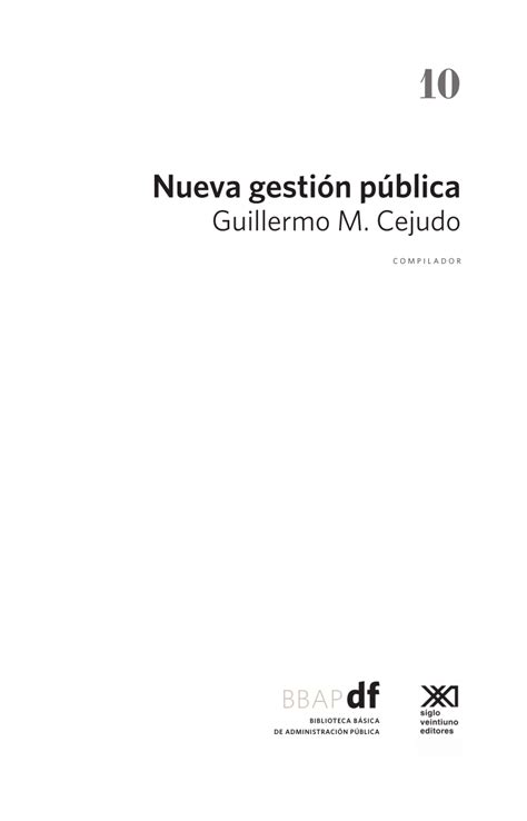 Pdf La Nueva Gestión Pública