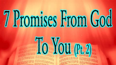 7 Promises From God To You Pt 2 Youtube