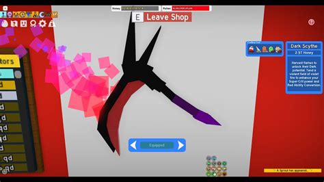 Buying The Dark Scythe Roblox Bee Swarm Simulaor YouTube