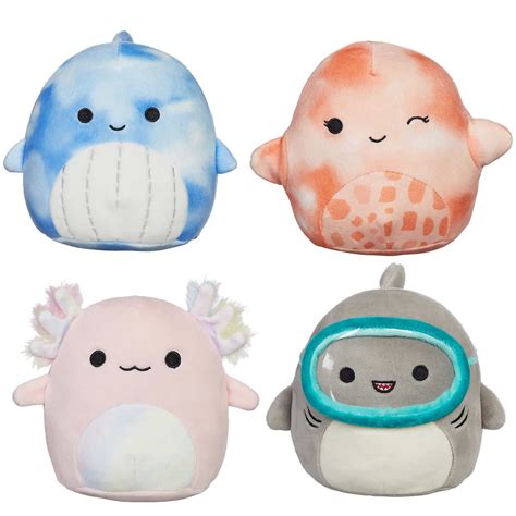 Squishmallows Official Kellytoy Set Of 8 5 Inch Sea Squishmallows