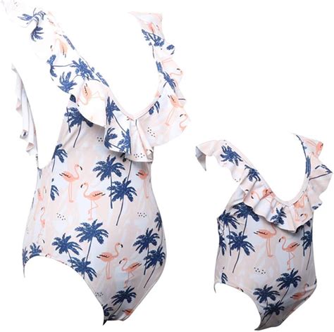 Jolie Swimsuit Mutter Tochter Strandkleidung Familie Matching Rückenfrei Badeanzüge Bikini für