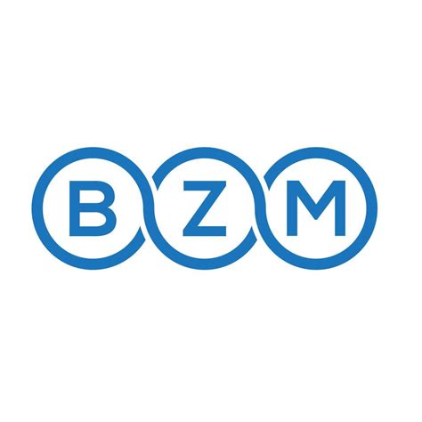 bzm letter logo design  white background bzm creative initials