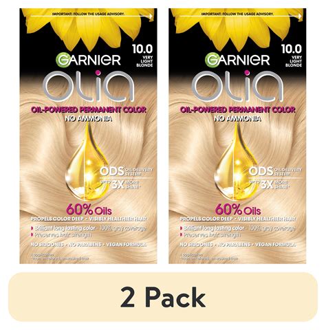 Pack Garnier Olia Oil Powered Permanent Hair Color Very Light Blonde Walmart