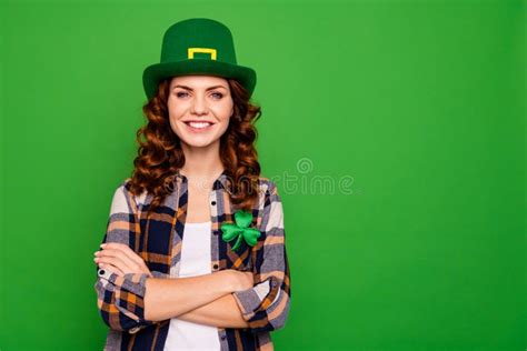 Close Up Photo Of Attractive She Her Brunette Arms Crossed Ready Stock Photo Image Of