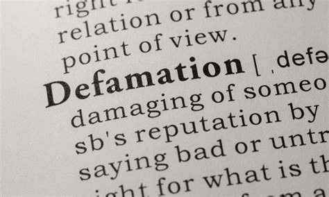 Defamation - Libel and Slander - Expert Legal Representation 