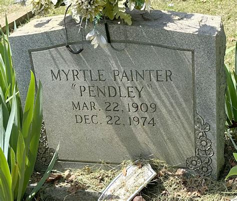 Myrtle Emma Gravitt Pendley Painter 1909 1974 Memorial Find A Grave