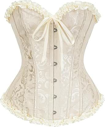 Avorix Corset Tops For Women Bustier Shapewear Lingerie Lace Waist Push Up Bodysuit Floral