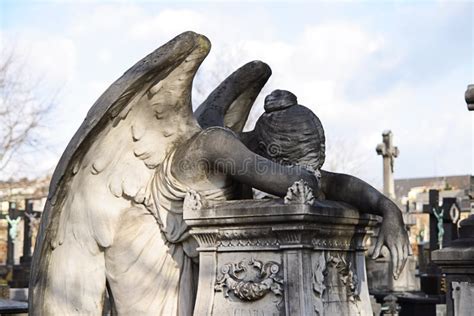 Crying Angel Stock Image Image Of Grey Mourner Tombstone 33250719