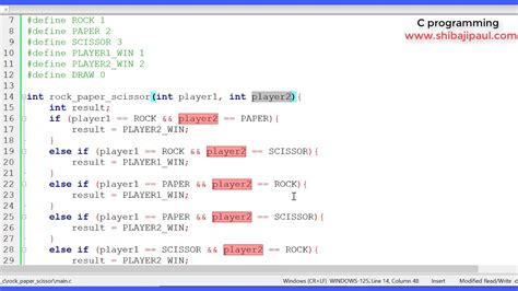 Rock Paper Scissor Part 2 Using C Programming Youtube