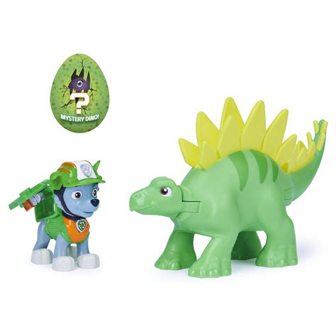 Paw Patrol Dino Rescue Rocky And Dinosaur Action Figure Set For Kids