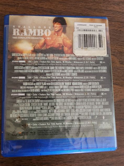 Rambo The Complete Collector S Set Blu Ray Movies Ebay