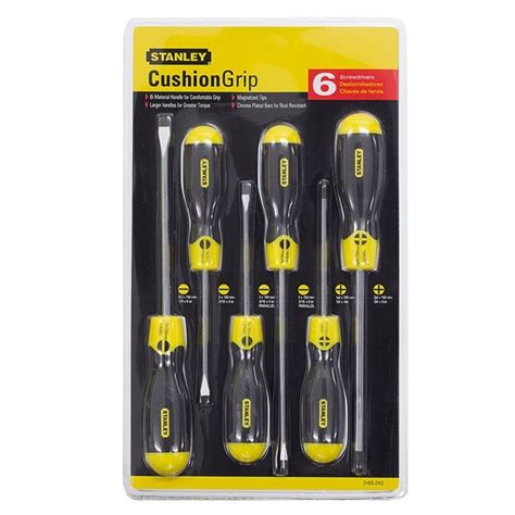 Stanley 6 Piece Cushion Grip Screwdriver Set