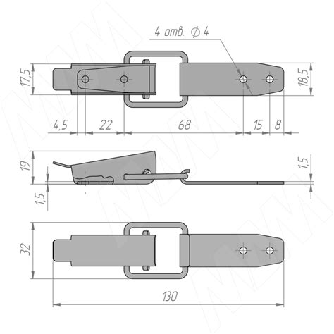 Фиксатор столешницы clipper (замок с ответной планкой) GLIZN0000 RU ...