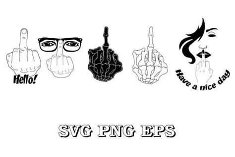 Middle Finger Hand Svg Bundle Humor Graphic By Pony Creative Fabrica