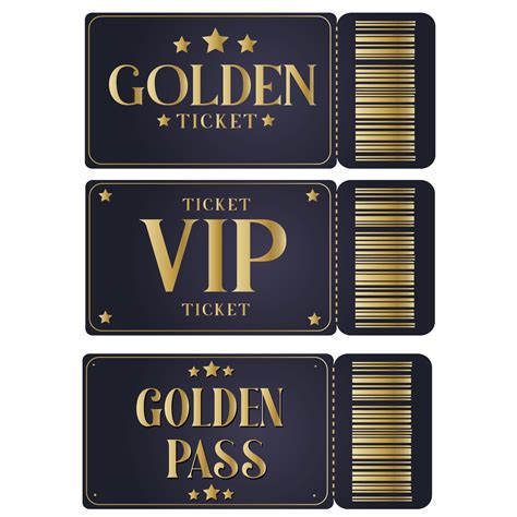 Vip Ticket With Diamonds