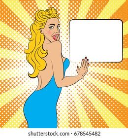 Sexy Surprised Blonde Pop Art Woman Stock Vector Royalty Free Shutterstock
