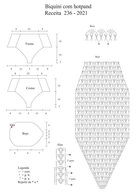 Biqu Ni De Croch Hot Pants Receita E Gr Fico