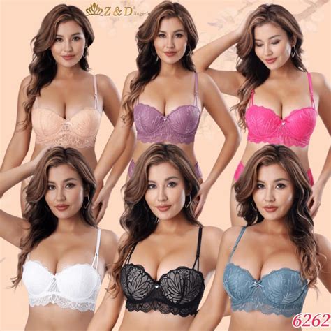 Z D LIngerie Conjunto Aro Renda E Bojo Calcinha Tanga 6962 Shopee Brasil