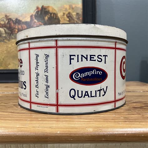 Antique Campfire Marshmallow Tin Lb The Junk Parlor