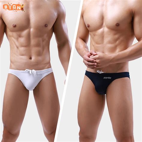 Btqn Men S Brief Cut Low Rise Bikini Brief Swimming Trunks Swim Brief Beach Wear Oct