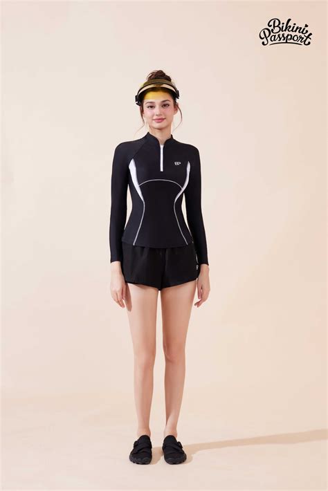 Quần bơi Nữ BIKINI PASSPORT kiểu ngắn hai lớp màu Đen BS1015 BL Shopee Việt Nam