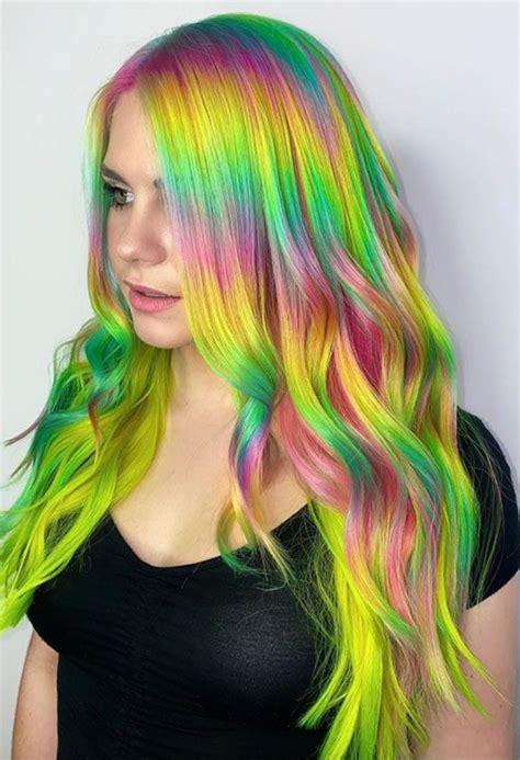 53 Magical Holographic Hair Color Ideas To Embrace The Pastel Rainbow Holographic Hair Bright