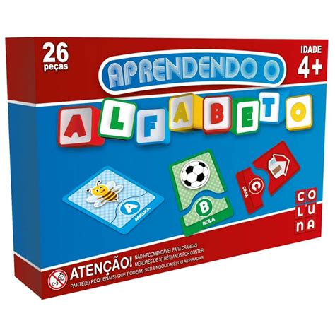Aprendendo O Alfabeto Jogando - Jogo Infantil Educativo Aprendendo o Alfabeto 26 Peças Pais e Filhos ...