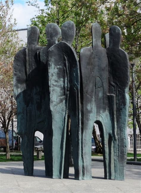 Details Of Joseph Brodsky Monument Sculptural Composition Next To It