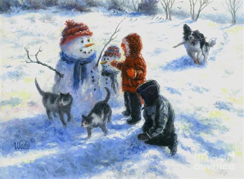 Snow Day Painting By Vickie Wade Pixels