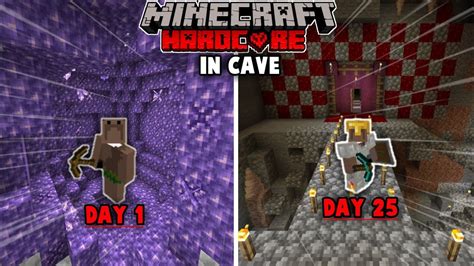 I Survive 100 Days In 118 Cave Only World Minecraft Hardcore Youtube