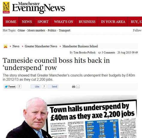 Tameside Citizen: Tameside council boss hits back