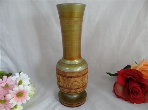 Carved and Turned Wooden Flower Vase Charming