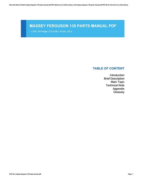 Massey ferguson 135 parts manual pdf by ax80mail97 - Issuu