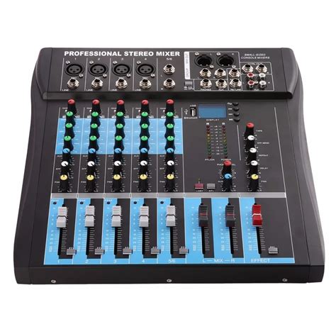 Купить CT6 6-канальный профессиональный стерео микшер живой звук ...