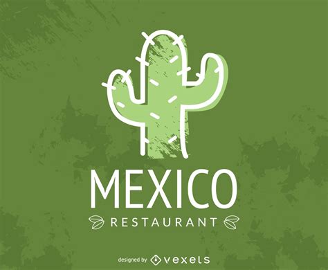 Restaurante Mexicano Cactus Logo - Descargar Vector