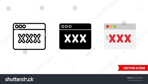 Porn Icon Types Color Black Stock Vector Royalty Free Shutterstock