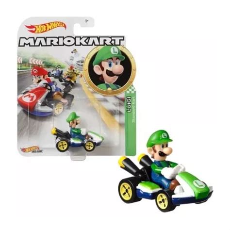 Hot Wheels Mario Kart Personagem Luigi Standard Kart Gbg Frete grátis