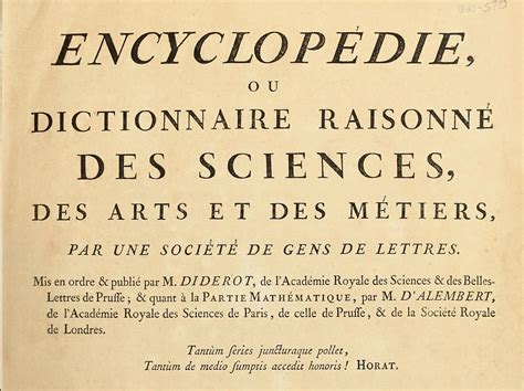 La Enciclopedia De Diderot Y D Alembert