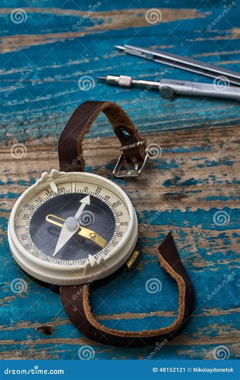 Old Fashioned Compass Stock Image Image Of Direction 48152121