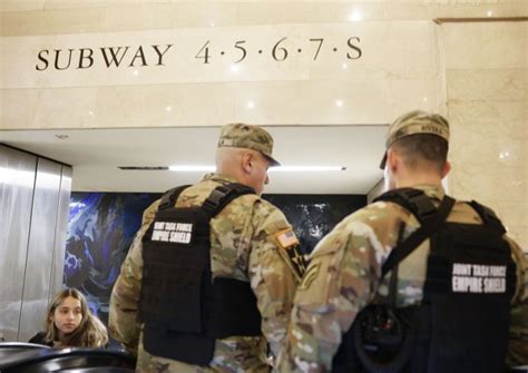 In Photos National Guard Patrols New York City Subways All Photos