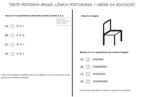 Ver e Fazer Atividades Pedagógicas: ATIVIDADES TIPO PROVINHA BRASIL 1º