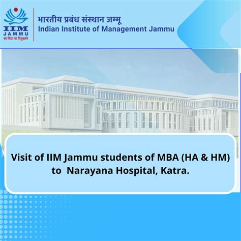 Indian Institute Of Management Jammu On Linkedin Iimj Visit Hospital