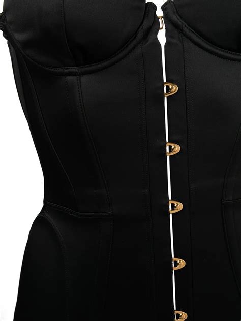Agent Provocateur Mercy Satin Corset Black Farfetch Uk