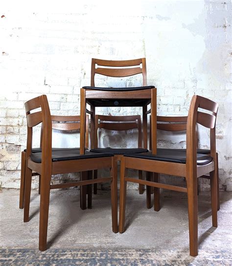 Sold X Mid Century Teak Framed Dining Chairs Cambrewood