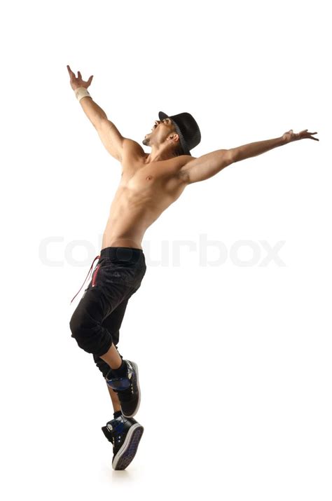 Nude Dancer Isolated On The White Stock Image Colourbox