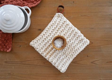 Rustic Crochet Hot Pad Free Pattern Mallooknits